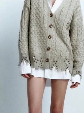 Zara Cable Knit Cardigan